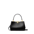 Tory Burch Mini Eleanor Pebbled Satchel – Black Leather