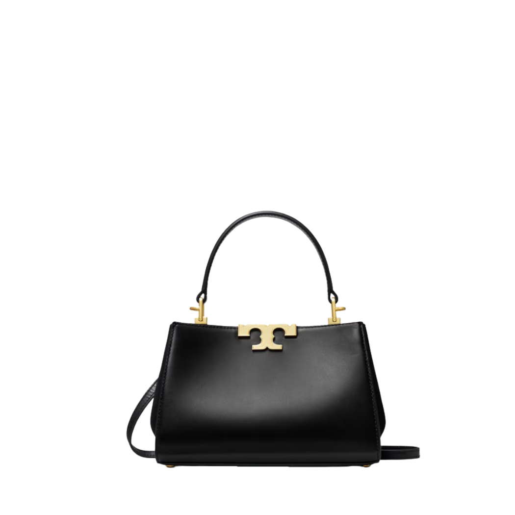 Tory Burch Mini Eleanor Pebbled Satchel – Black Leather