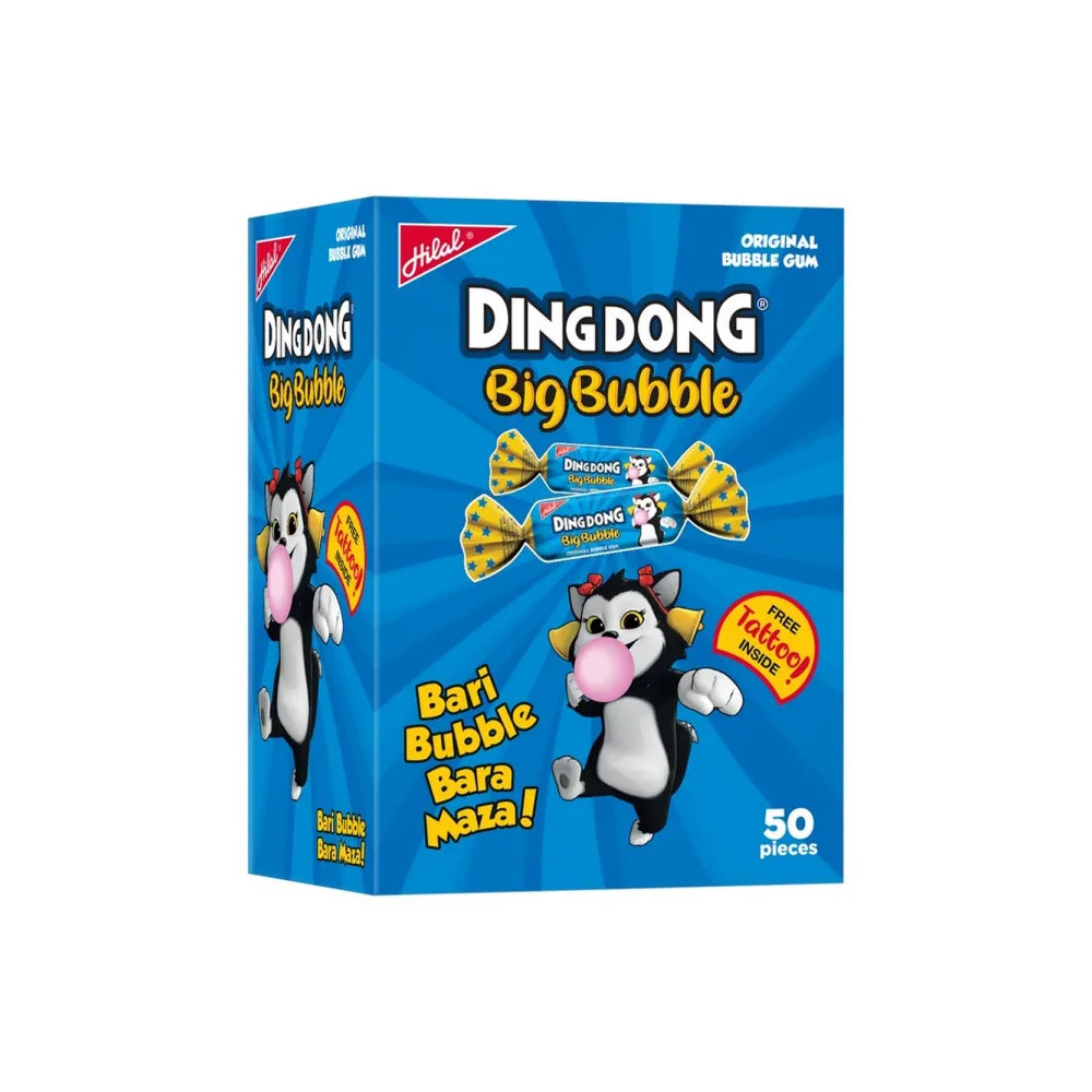 Hilal Ding Dong Jumbo Bubble Gum 50s - Snapcart.pk