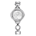 Swarovski Crystal Flower Silver Stainless Steel Silver Dial Quartz Watch for Ladies - 5547622