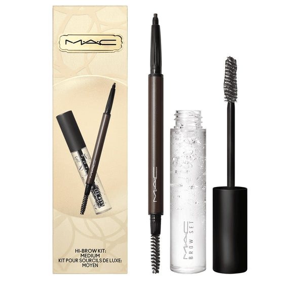 Mac Hi Brow Medium Kit Spiked Eye Brows Styler + Clear Brow Set