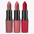 Mac 3Piece Lipstick Set Ruby woo Lipstick+Mehr Matte lipstick+Whirl Matte Lipstick