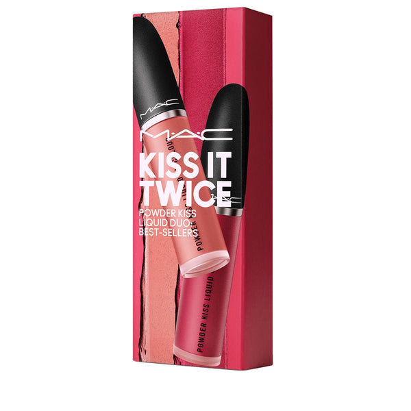 Mac Kiss It Twice Powderkiss Liquid Lipstick Mull It over 989+Sweetie 995