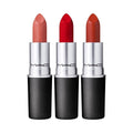 Mac Mochaccino Miles Lipstick Trio Set Mocha 813+Ruby Wood 707+Chili 602