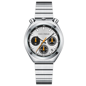 Mini Focus Silver Stainless Steel Silver Dial Chronograph Quartz Watch for Gents - MF0491L-01