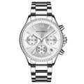 Mini Focus Silver Stainless Steel Silver Dial Chronograph Quartz Watch for Ladies - MF0617L-01