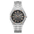 Guess Silver Stainless Steel Black Dial Quartz Watch for Gents - GW0575G1