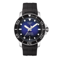 Tissot Seastar Black Silicone Strap Blue Dial Automatic Watch for Gents - T120.407.17.041.00