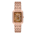 Fossil Rose Gold Stainless Steel Brown Dial Quartz Watch for Ladies - ES-5323