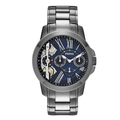 Fossil Grey Stainless Steel Blue Dial Chronograph Automatic Watch for Gents - ME1146