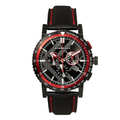 Burberry Black Leather Strap Black Dial Chronograph Quartz Watch for Gents - BU9803