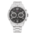 Tommy Hilfiger Silver Stainless Steel Grey Dial Chronograph Quartz Watch for Gents - Tommy Hilfiger 1792029