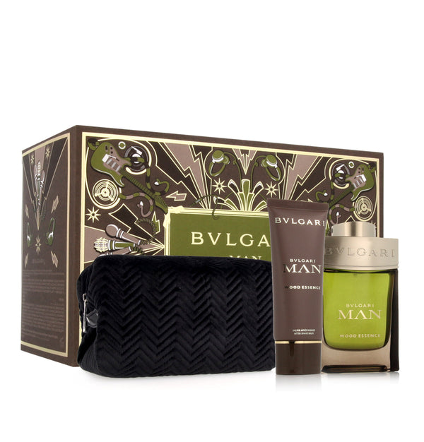 Bvlgari Man Wood Essence EDP 100Ml+AS Balm+Pouch