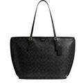 Coach Taxi Tote Black Signature Canvas & Leather Trim - CCC40