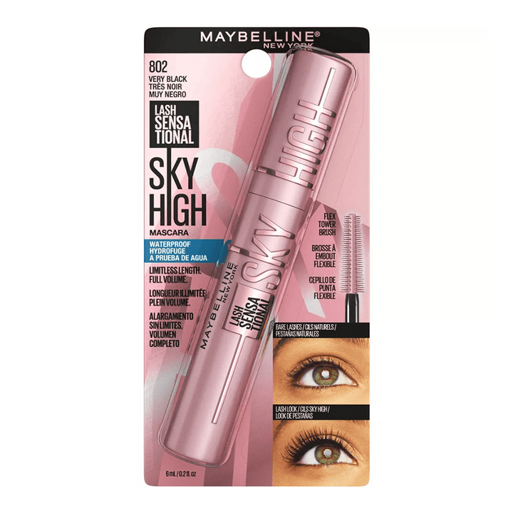 Maybelline New York Lash Sensational Waterproof Sky High Mascara - 01 Very Black/Noir - My Store