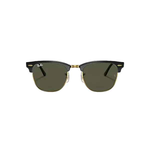 Ray-Ban Clubmaster Black Gold Green Classic Square Sunglasses – RB3016 W0365 (49-21-140)