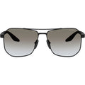 Prada Rectangular Black Dark Grey Classic Sunglasses – SPS A53 1B0-500 (62-14-145) 3N