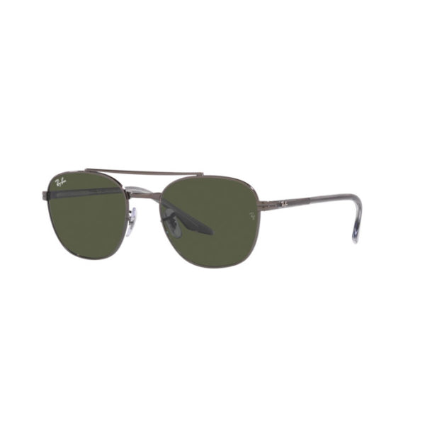 Ray-Ban Gunmetal Green Classic Square Metal Sunglasses – RB3688 004/31 (55-19-145)