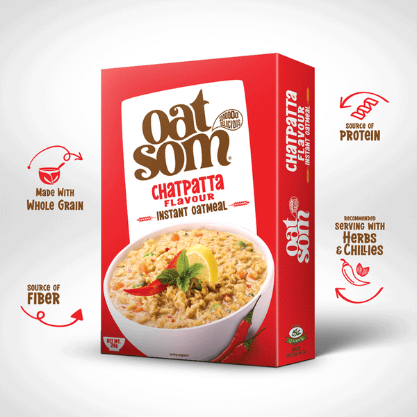 Oat Som Chatpatta Flavour Instant Oatmeal 39g - Snapcart.pk