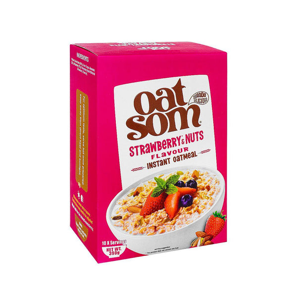 Oat Som Strawberry & Nuts Flavour Instant Oatmeal 390g - Snapcart.pk
