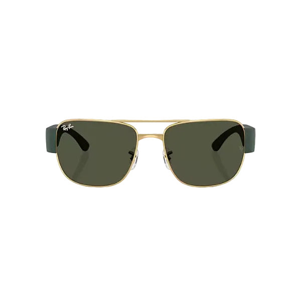 Ray-Ban Gold Green Classic Square Metal Sunglasses – RB3756 001/31 (59-18-140)