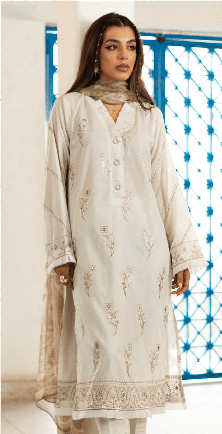 zellbury Embroidered Shirt Shalwar Dupatta  Textured Suit 3 piece vol.4