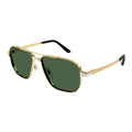 Cartier Gold Frame Green Polarized Square Sunglasses – CT0424S 002 XL (CAT 3P)