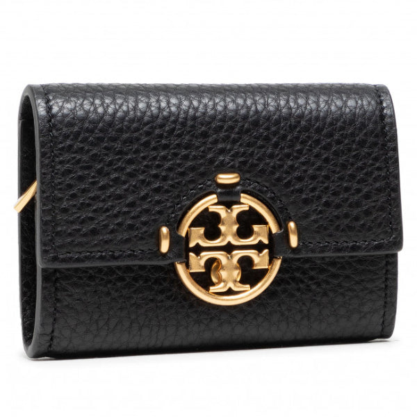 Tory Burch Miller Mini Leather Card Case in Black - 79394