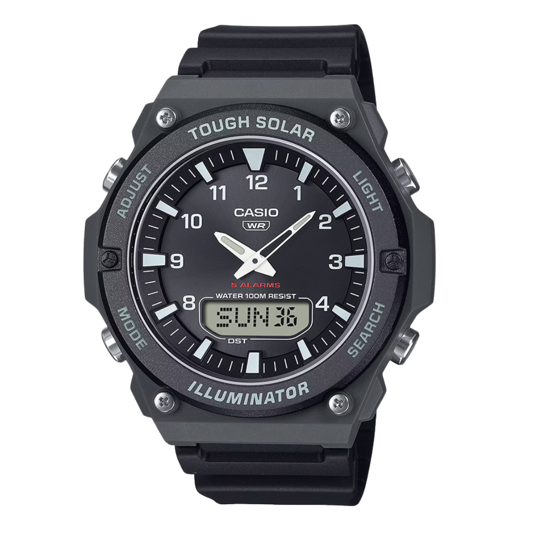 Casio Black Silicone Strap Black Dial Quartz Watch for Gents - CASIO AQ-S820W-1AVDF