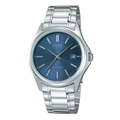 Casio Silver Stainless Steel Blue Dial Quartz Watch for Gents - CASIO MTP-1183A-2AVDF