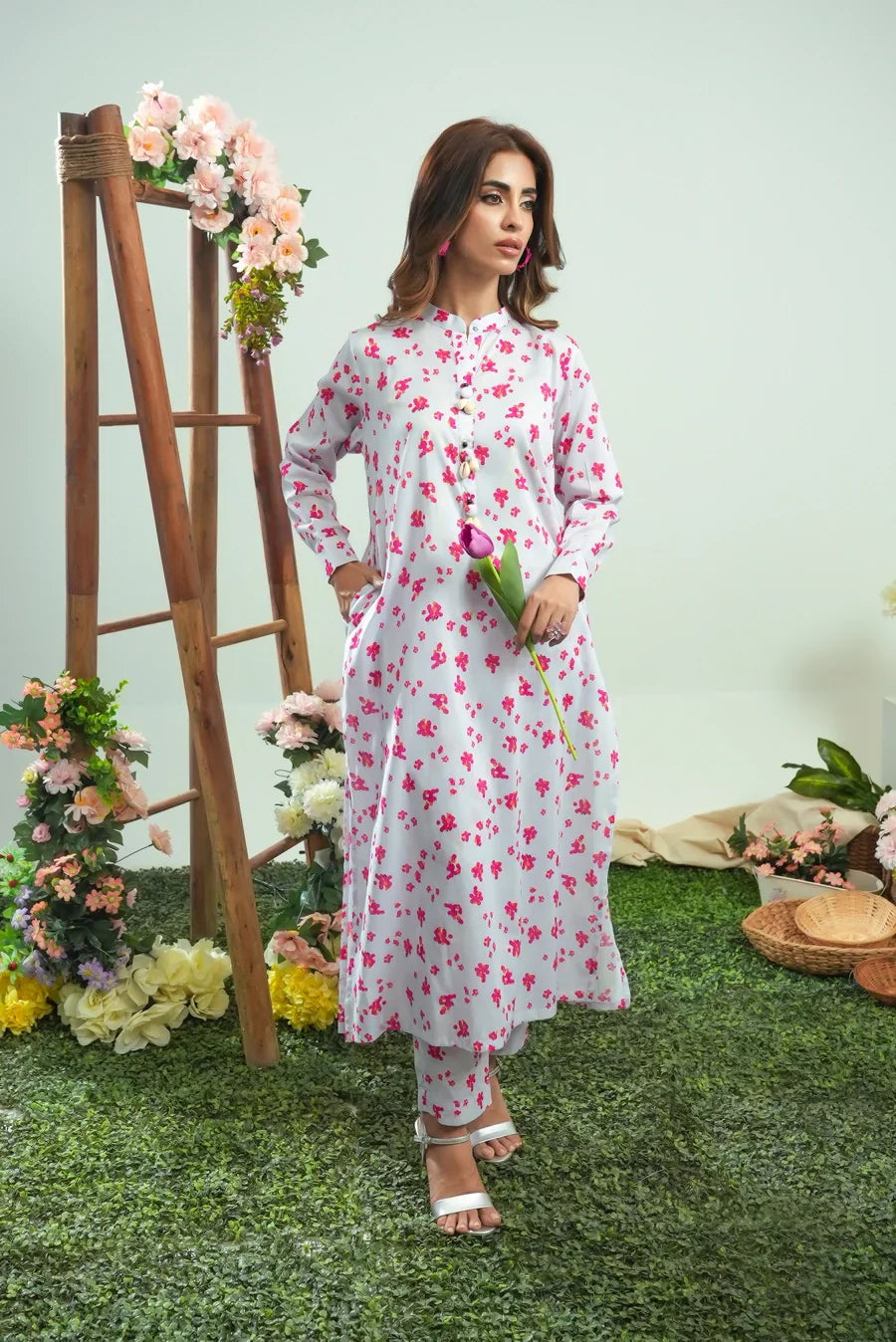 Dhaga Stitched 2 Piece Lawn Collection'2025-Matching separate 0041