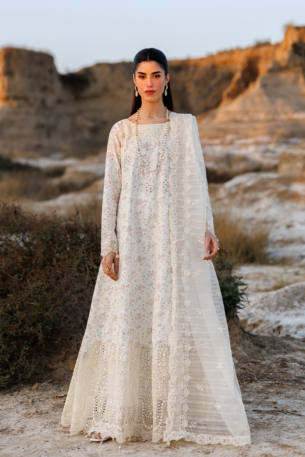 Sunlit Groove By Emaan Adeel Unstitched 3 Piece Luxury Lawn Suit-Sunkissed