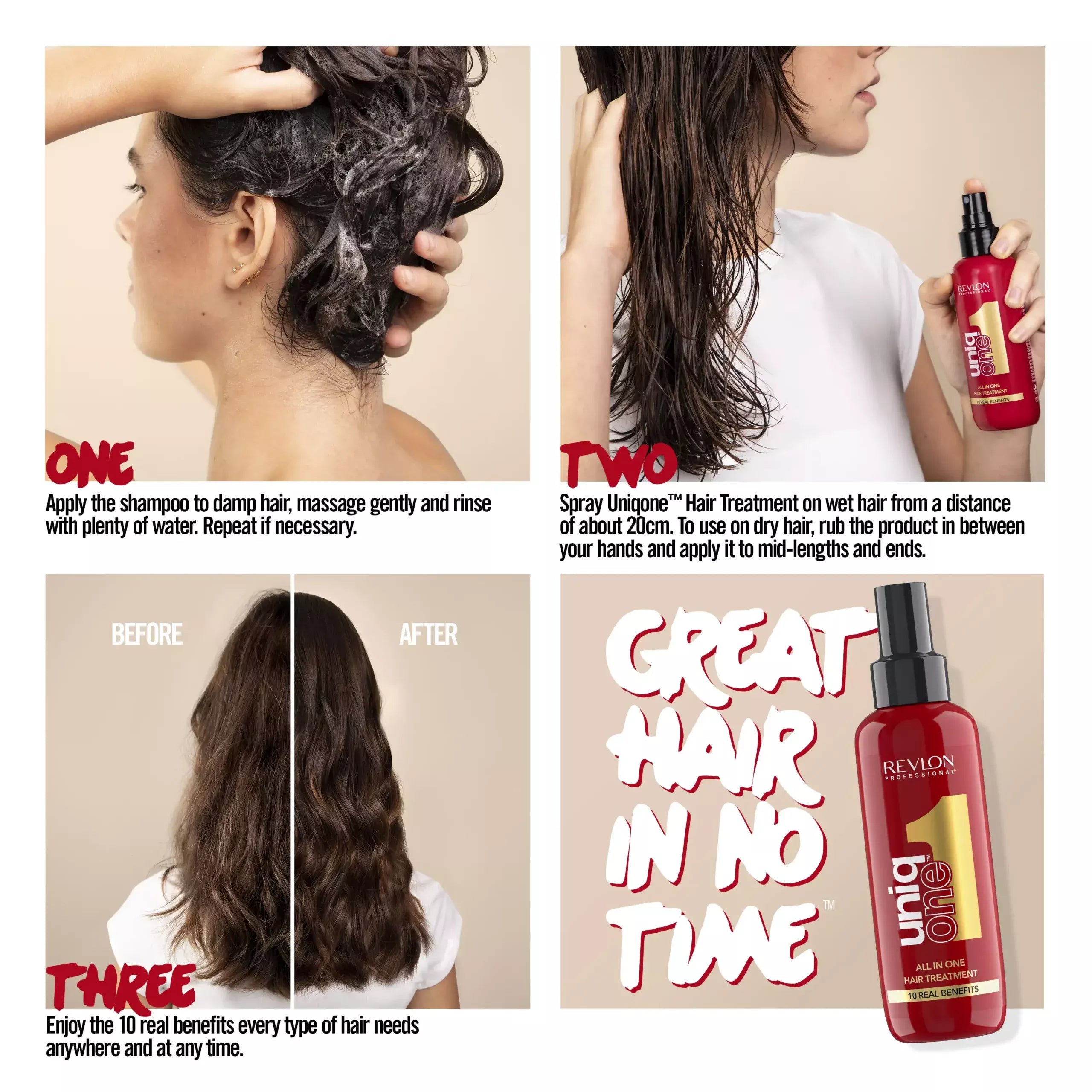 Revlon - UniqONE™ DUO-PACK All-in-One Leave-In Hair Treatment Classic Fragrance 150ml + Shampoo 230ml