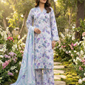 Dr Haris Unstitched 3 Piece Printed  Lawn Vol-03 Suit-DRP-027