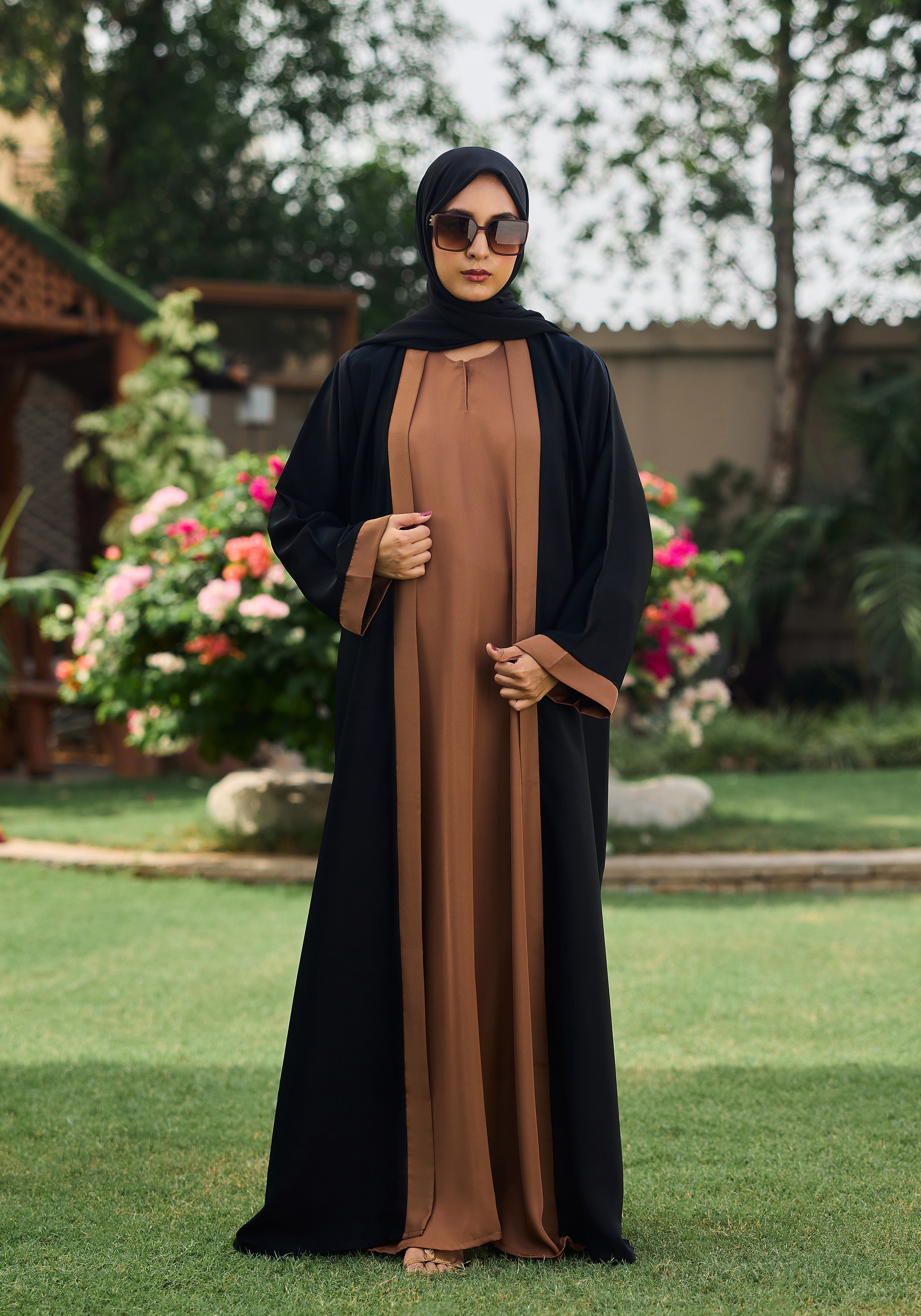 Hijabi.Pk Shanayl Brown Abaya | The Classic Edits