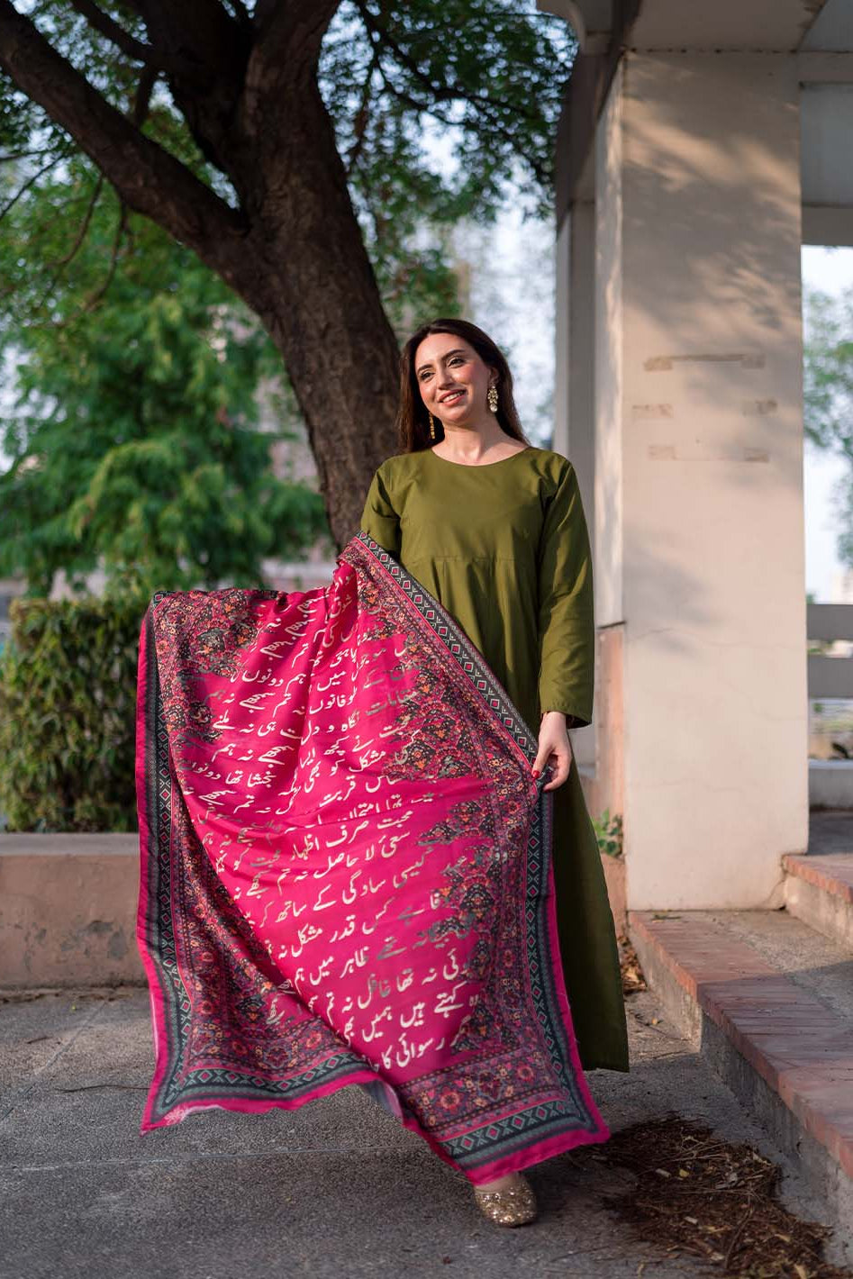 Tng By Md Odhni Collection-Manzil Odhni (Hot Pink)