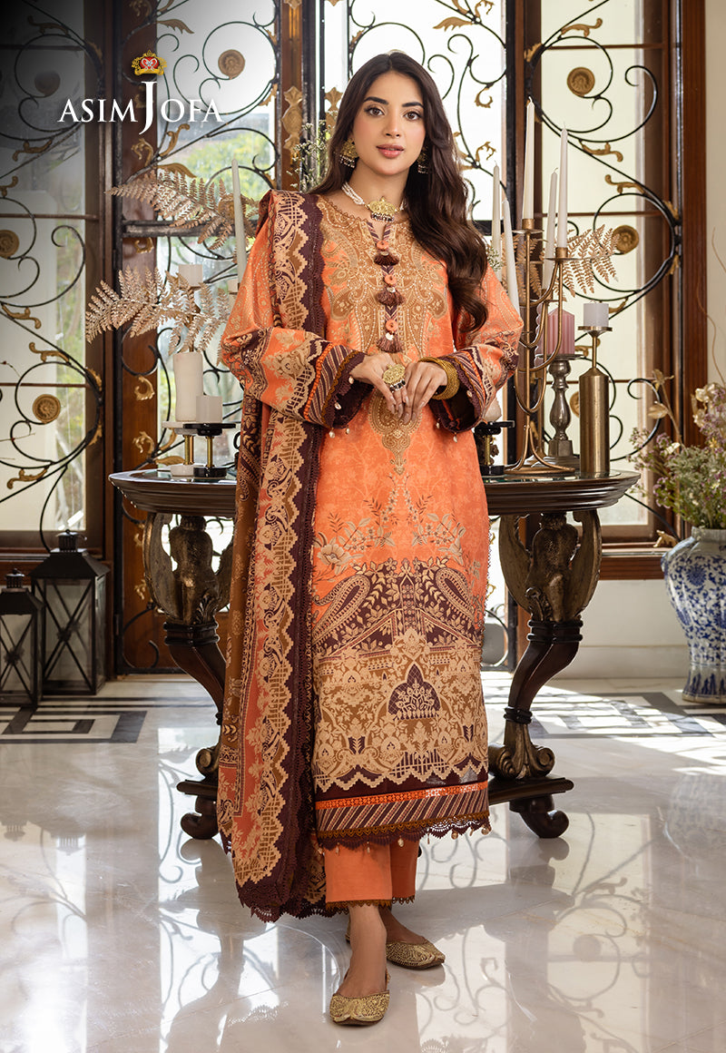 Asim Jofa Aira & Asra Pret Ajiwp-09 Printed Khaddar Stitched 3 Pcs