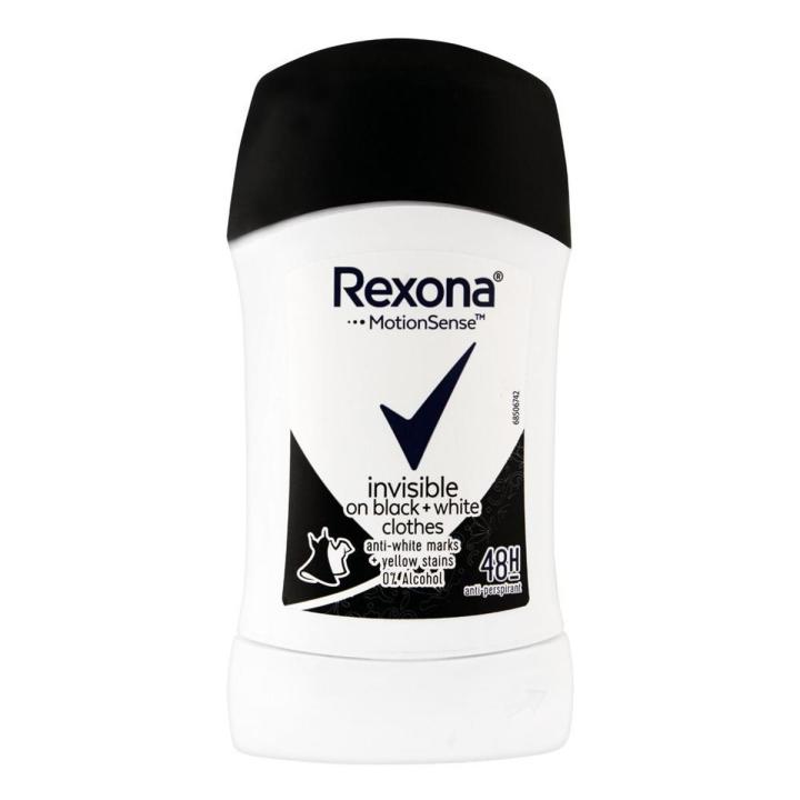 Rexona - Deodorant Stick Women Invisible On Black + White Clothes 40Ml