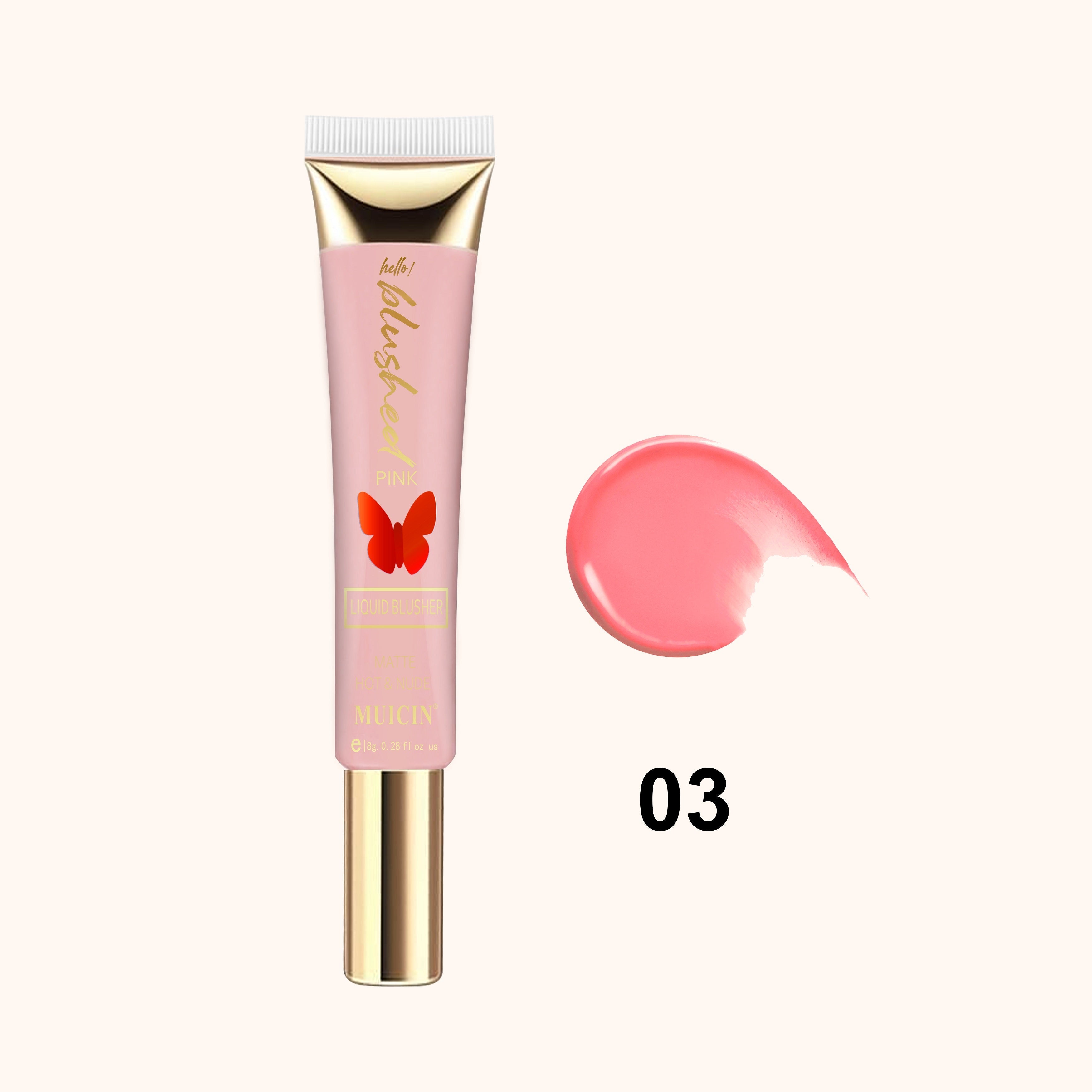 MUICIN - Butterfly Pink Blusher Tube - 8g
