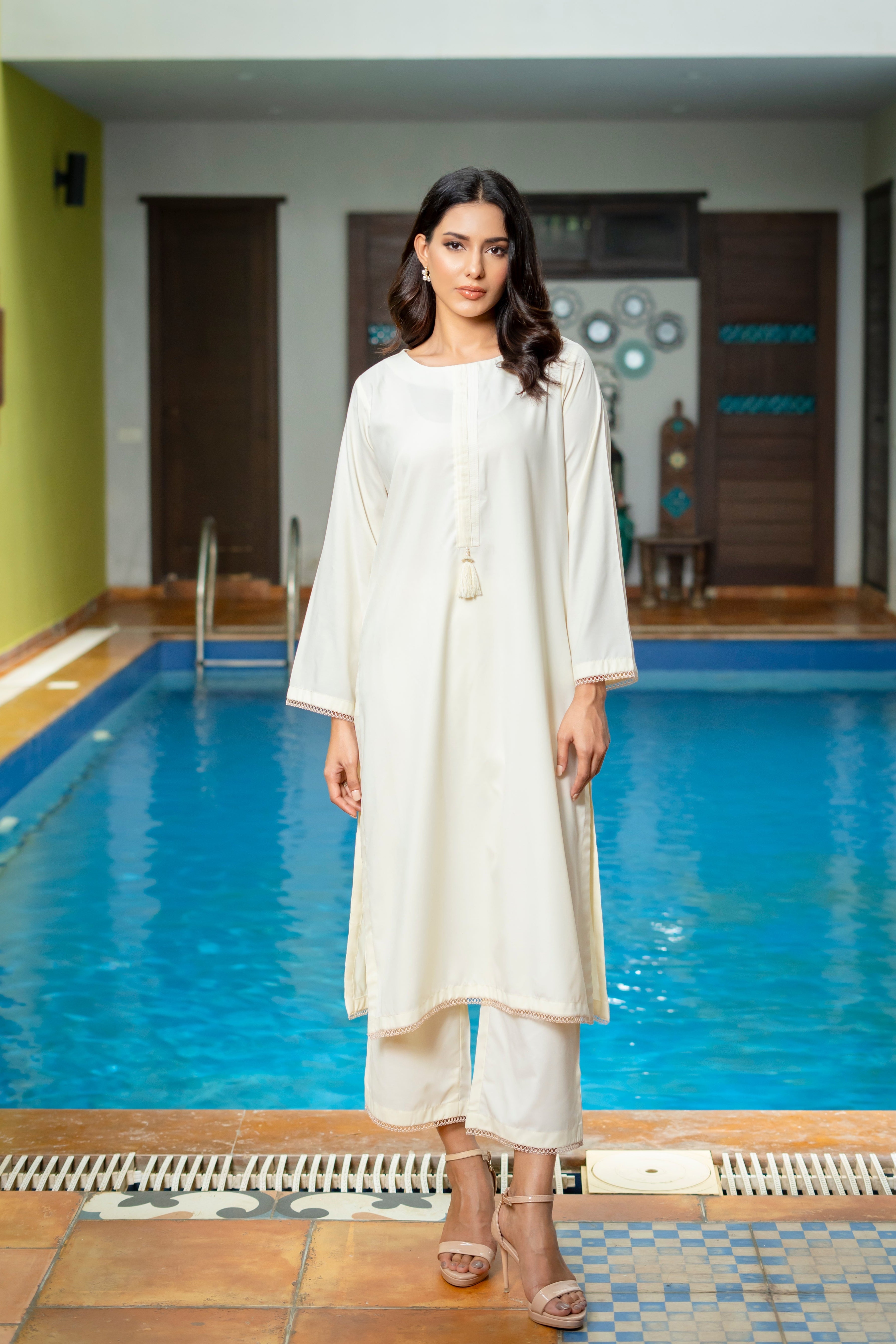 Bayaan By Mashrib Stitched 2 Piece Summer Suit-Wafa - 2pc