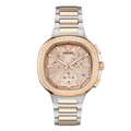 Versace V-Chrono Two-Tone Stainless Steel Rose Gold Dial Chronograph Quartz Watch for Ladies - VEVCA0524