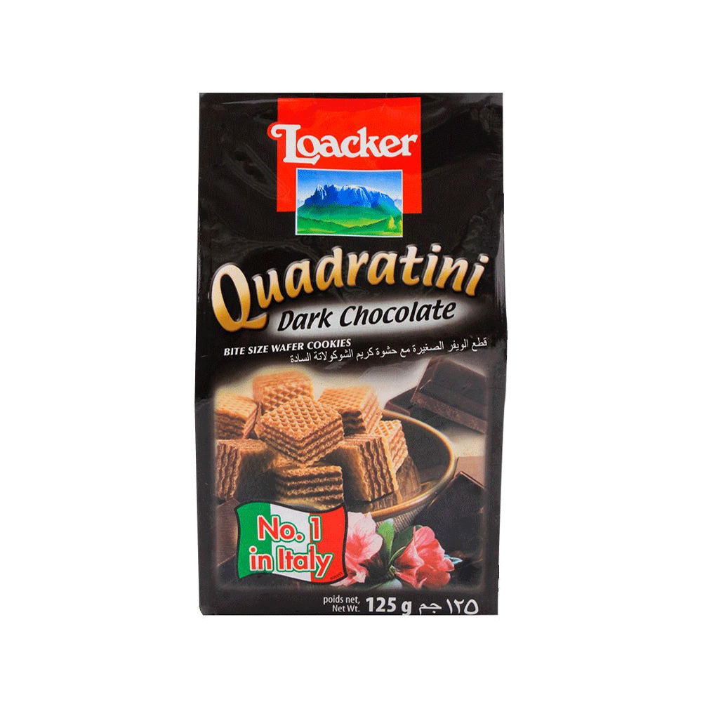Loacker Quadratini Dark Chocolate 125g - Snapcart.pk