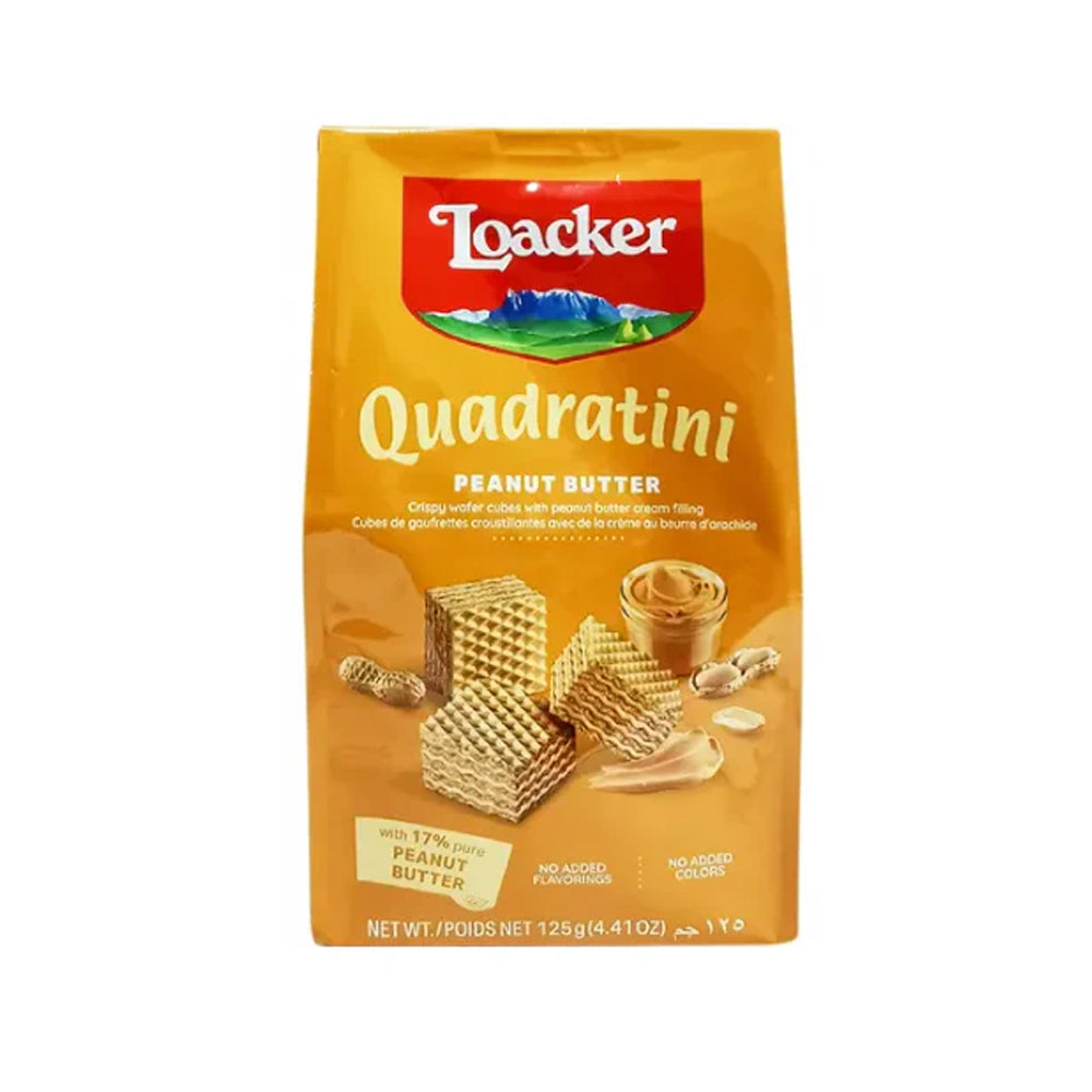 Loacker Quadratini Peanut Butter Waffer 125g - Snapcart.pk