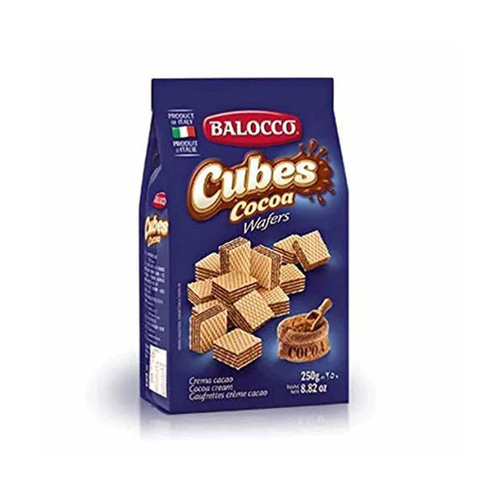 Balocco Mini Cubes Cocoa Wafers 250g - Snapcart.pk
