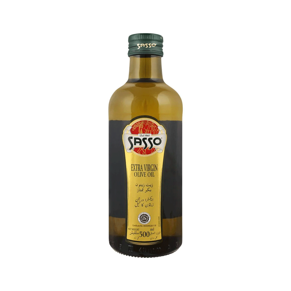 Sasso Olive Oil Extra Virgin Bottle 500ml - Snapcart.pk