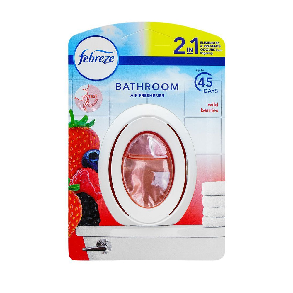 Febreze Wild Berries Bathroom Air Freshner 2in1 7.5ml - Snapcart.pk