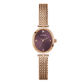 Guess Ruby Rose Gold Mesh Bracelet Purple Dial Quartz Watch for Ladies - G0935L3