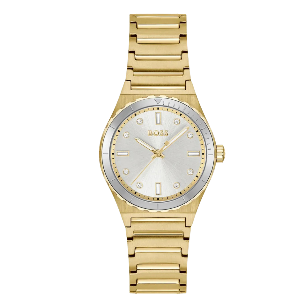 Hugo Boss Candor Sport Gold Stainless Steel Silver Dial Quartz Watch for Ladies - 1502789