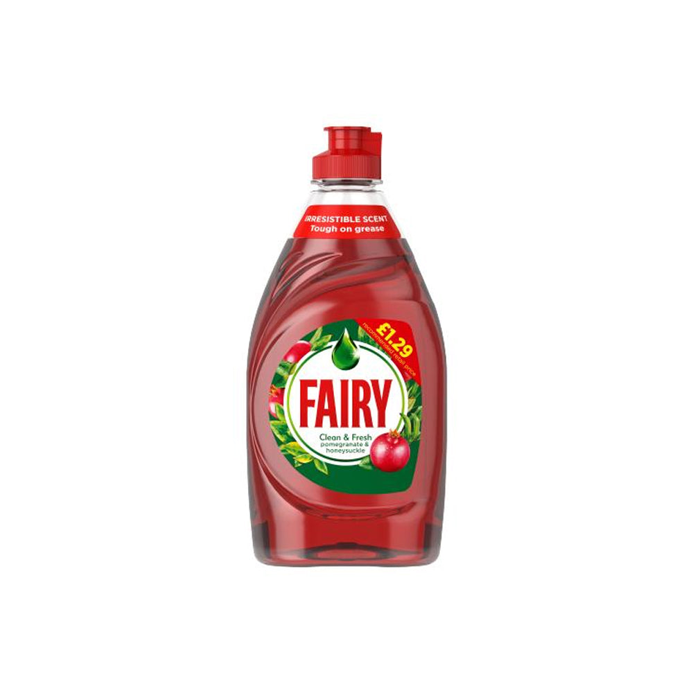 Fairy Clean & Fresh Pomegranate & Honeysuckle Dishwash 383ml - Snapcart.pk
