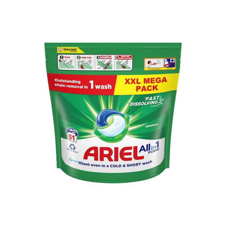 Ariel Cool Clean Original All In 1 Pods 51s - Snapcart.pk